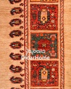 فرش دستباف قشقایی طرح کفساده ذرع و نیم