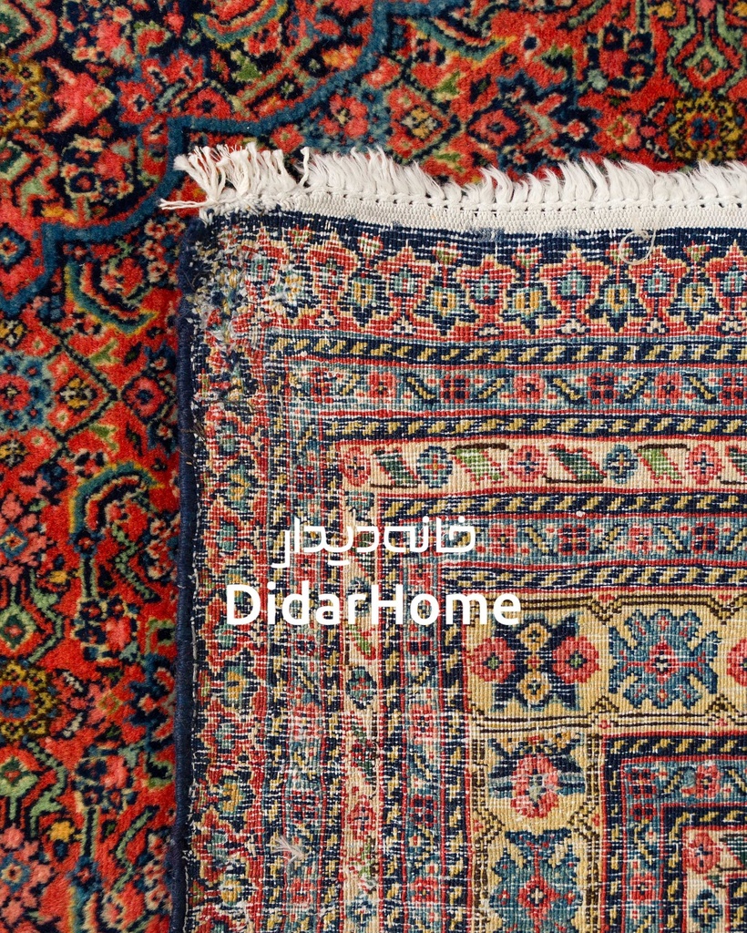 فرش دستباف آنتیک سراب طرح ترنجی دوازده متری