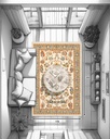 فرش دستباف سلطان آباد طرح افشان چهار متری (زیگلر محل)