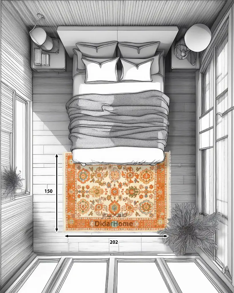 فرش دستباف سلطان آباد طرح افشان سه متری (زیگلر محل)