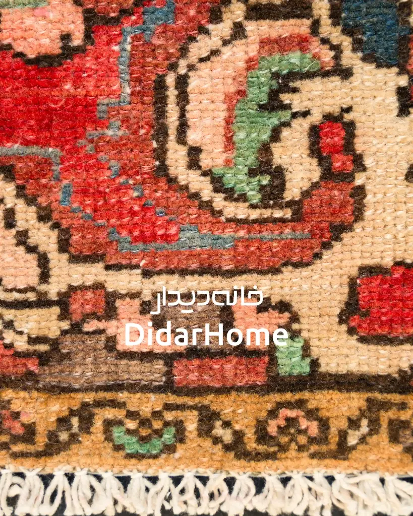 فرش دستباف مدرن همدان طرح ترنجی ذرع و نیم