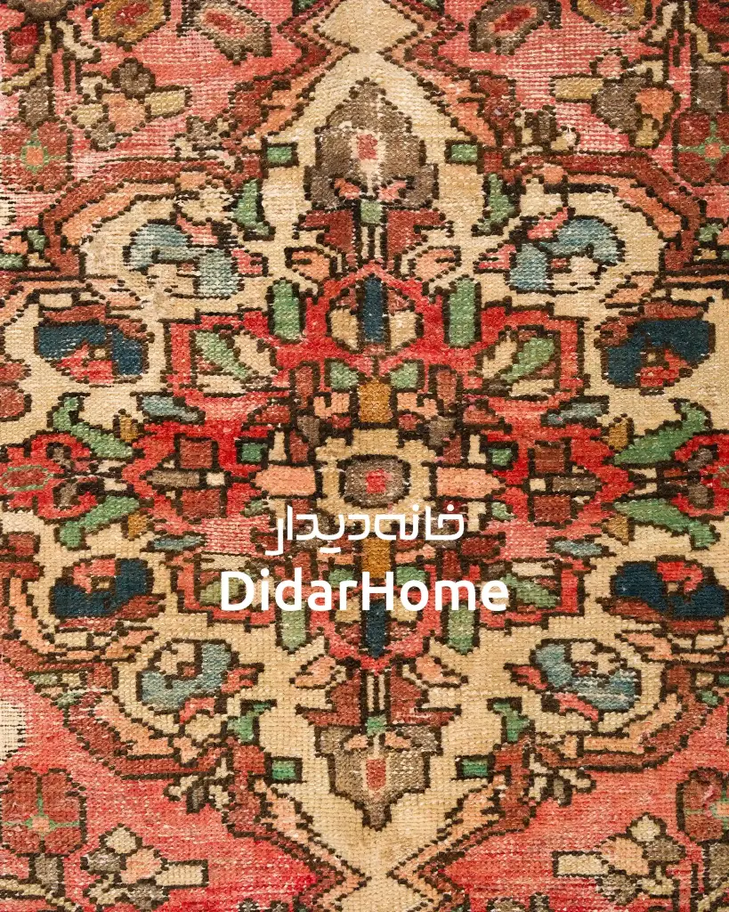 فرش دستباف مدرن همدان طرح ترنجی ذرع و نیم