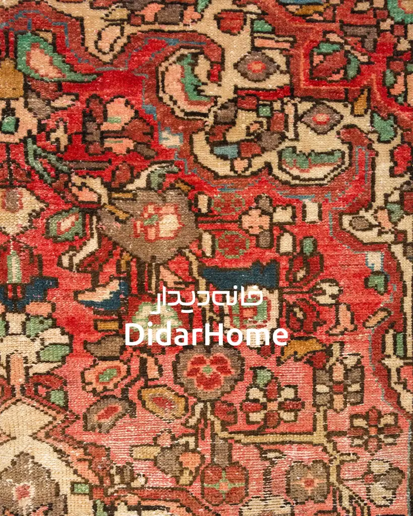 فرش دستباف مدرن همدان طرح ترنجی ذرع و نیم