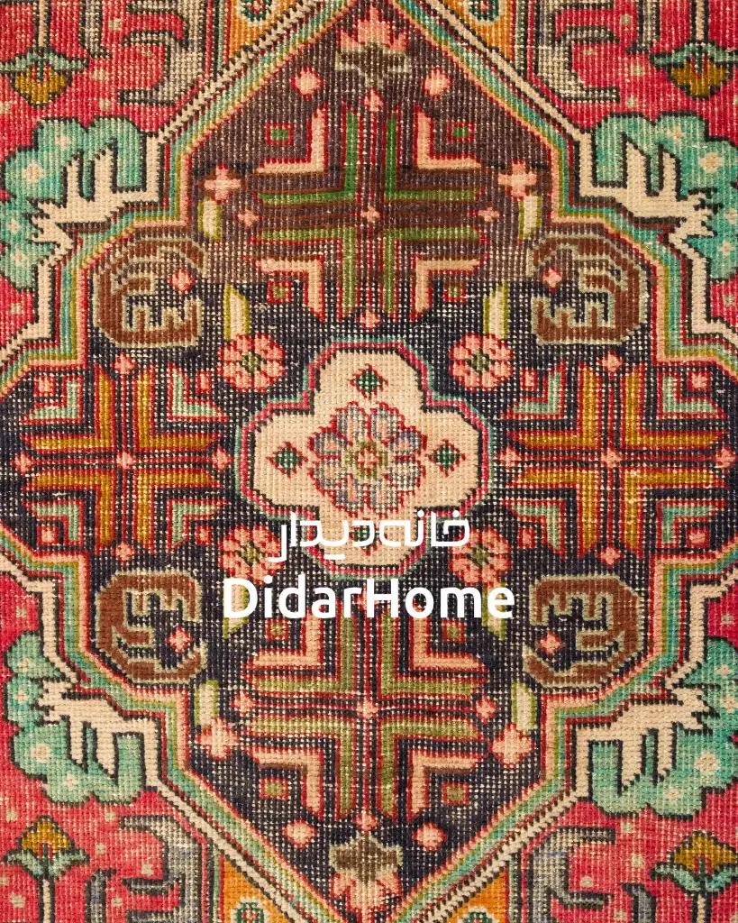 فرش دستباف مدرن تبریز طرح ترنجی ذرع و نیم