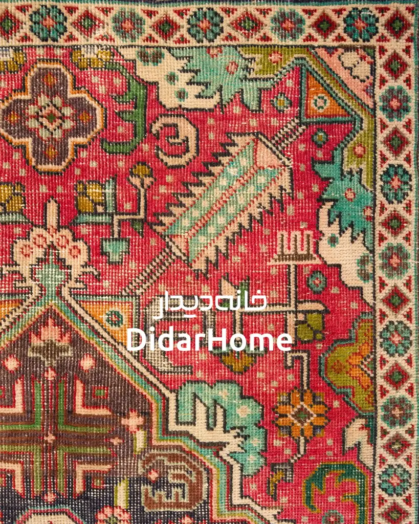 فرش دستباف مدرن تبریز طرح ترنجی ذرع و نیم