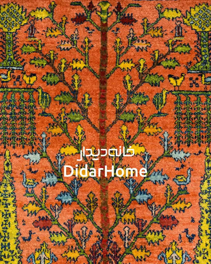 فرش دستباف قشقایی طرح درختی ذرع و نیم