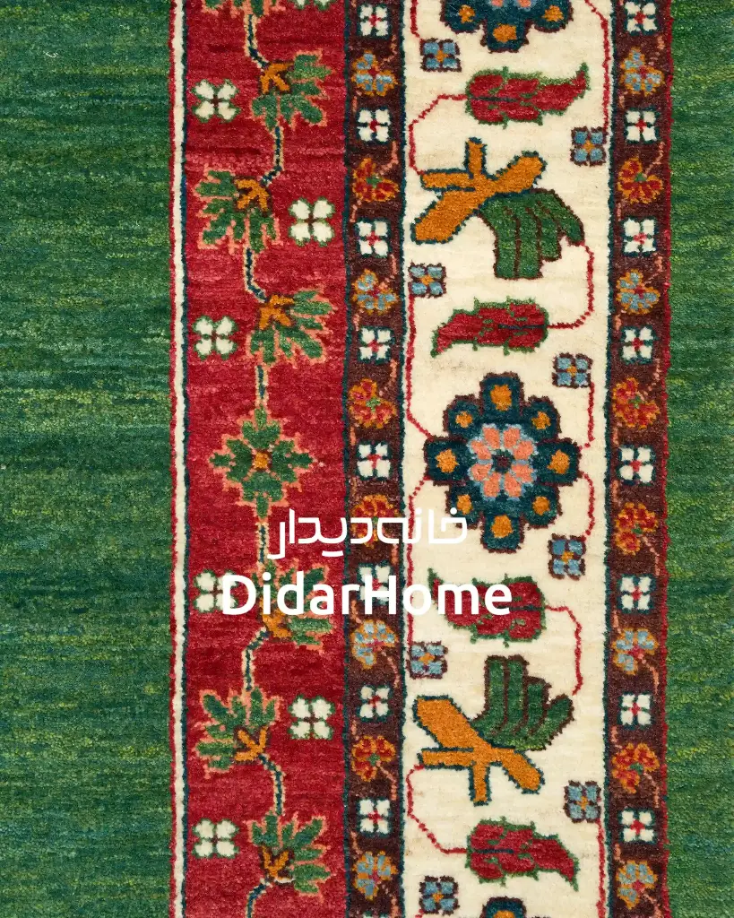 فرش دستباف قشقایی طرح ترنجی شش متری