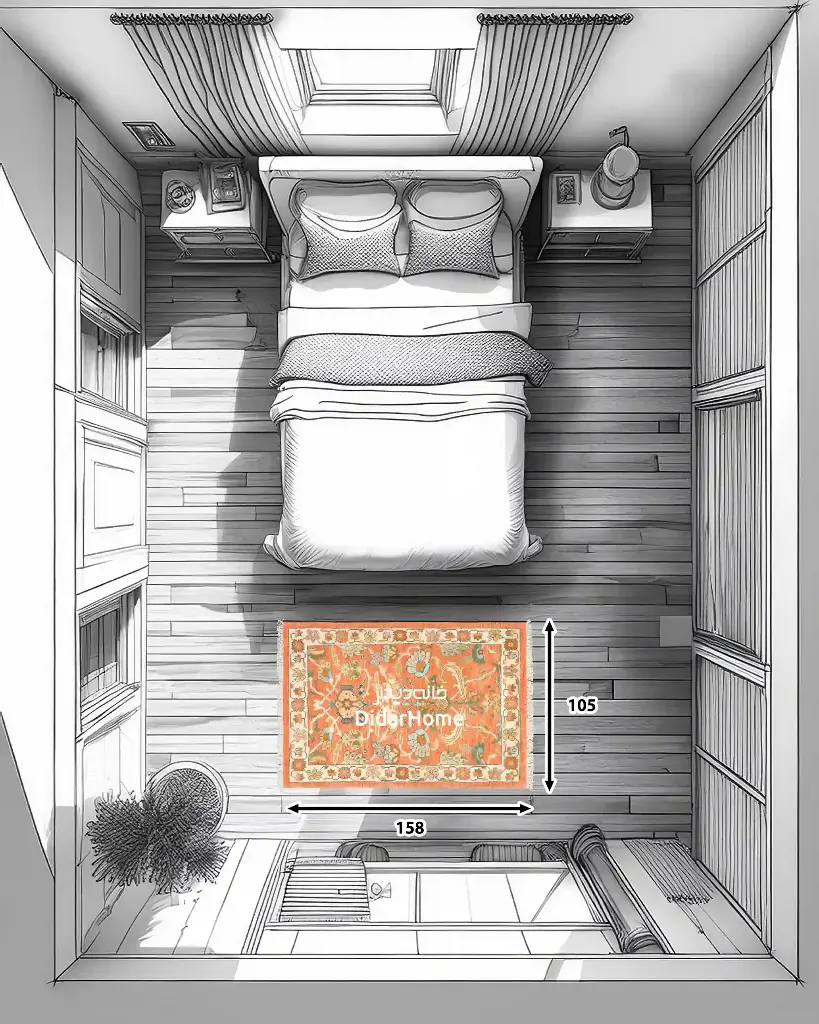 فرش دستباف سلطان آباد طرح افشان ۱/۶۶ متری (زیگلر محل)