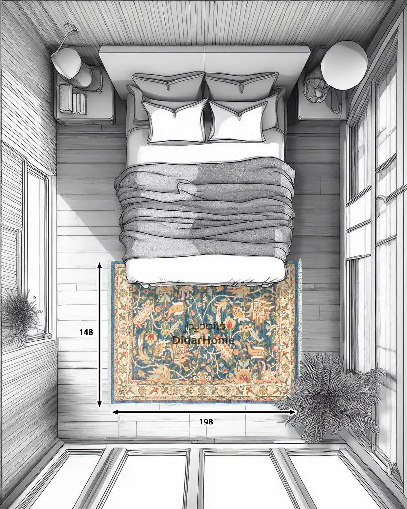 فرش دستباف سلطان آباد طرح افشان ۲/۹۳ متری (زیگلر محل)