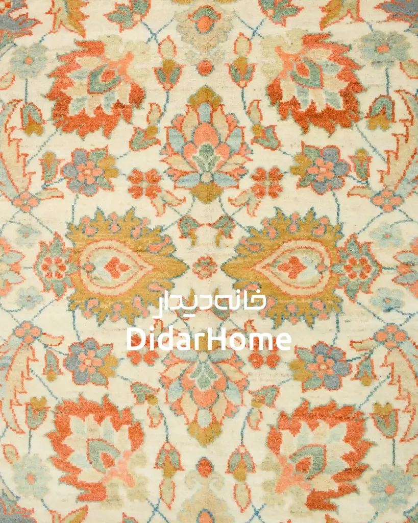 فرش دستباف سلطان آباد طرح افشان نه متری (زیگلر محل)