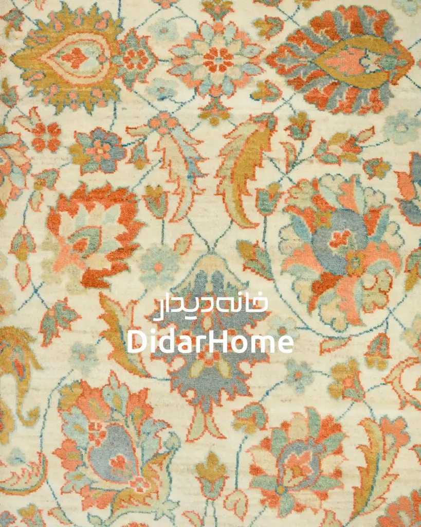 فرش دستباف سلطان آباد طرح افشان نه متری (زیگلر محل)