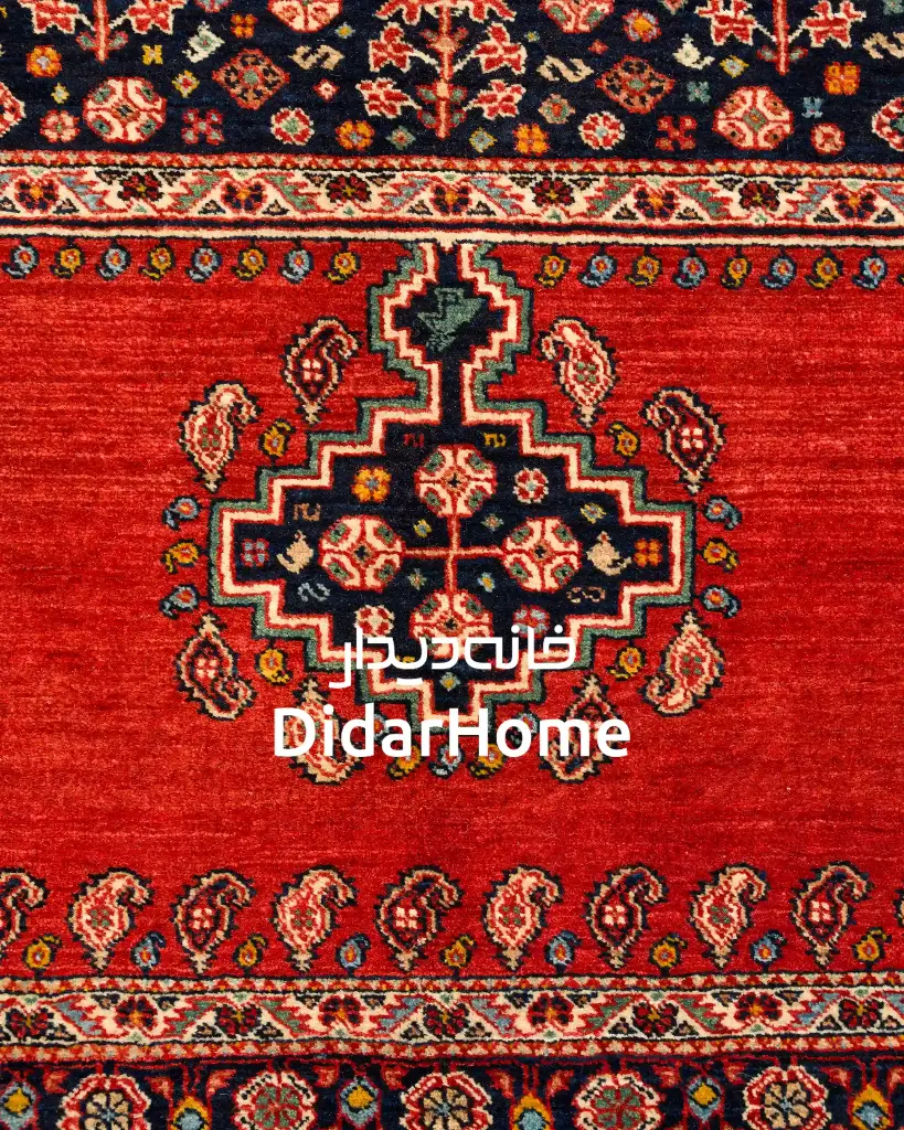 فرش دستباف قشقایی طرح ترنجی ۳/۳۸ متری