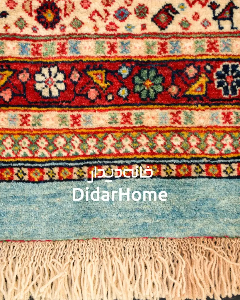 فرش دستباف قشقایی طرح کفساده ۰/۶۱ متری