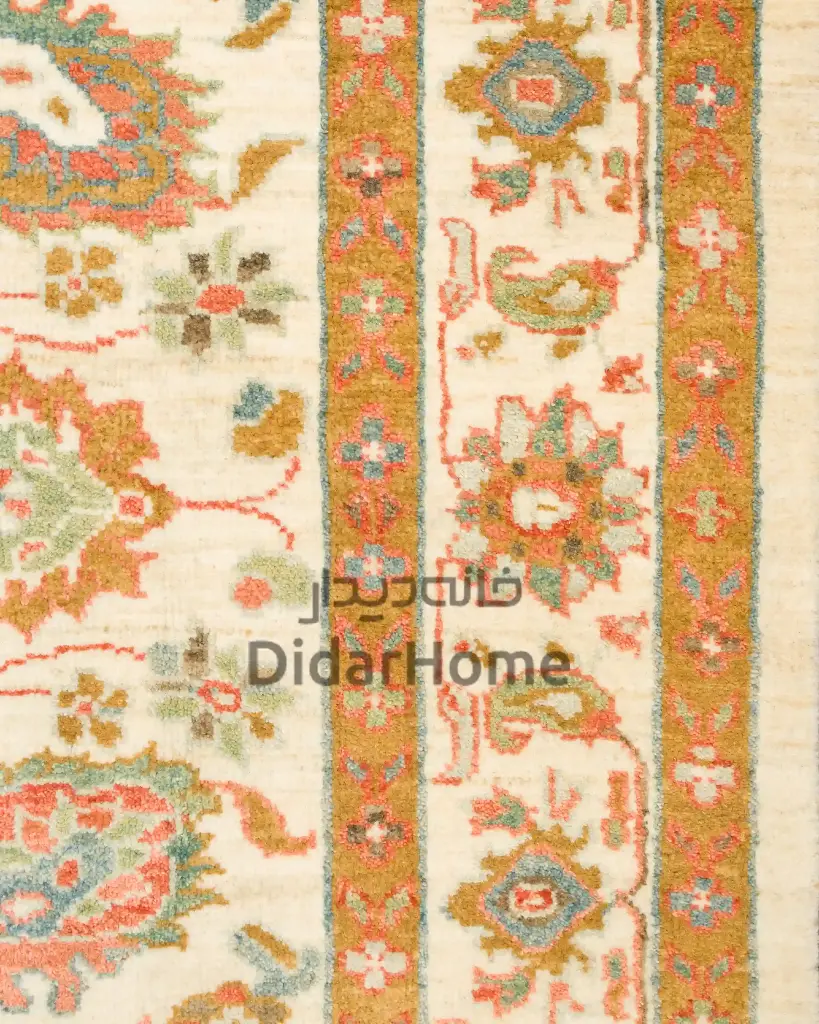 فرش دستباف سلطان آباد طرح افشان ۳/۸۹ متری (زیگلر محل)