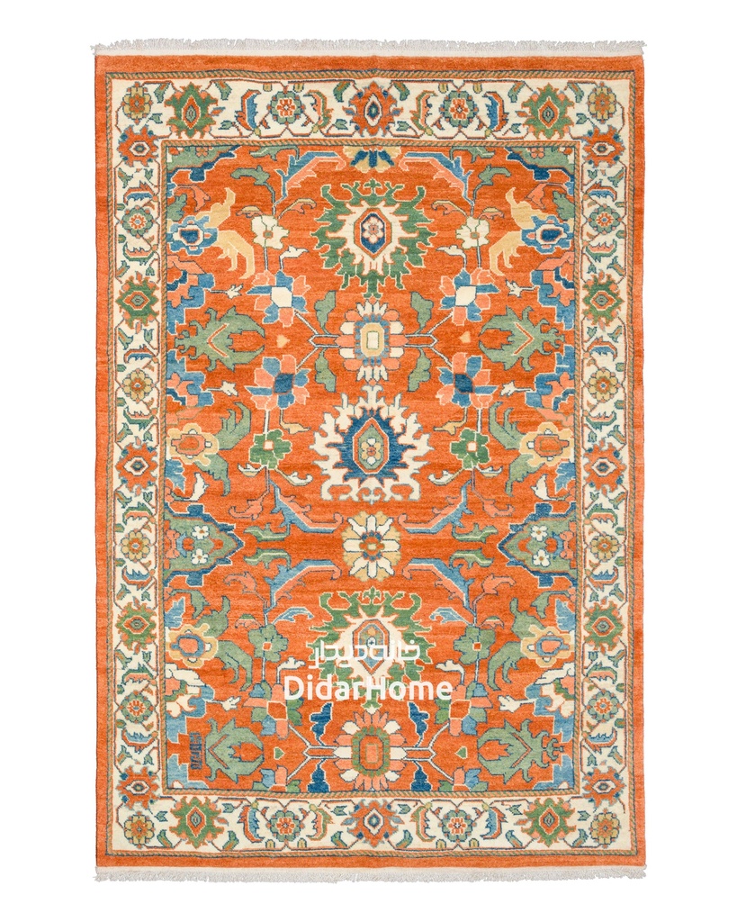 فرش دستباف هریس طرح افشان چهار متری