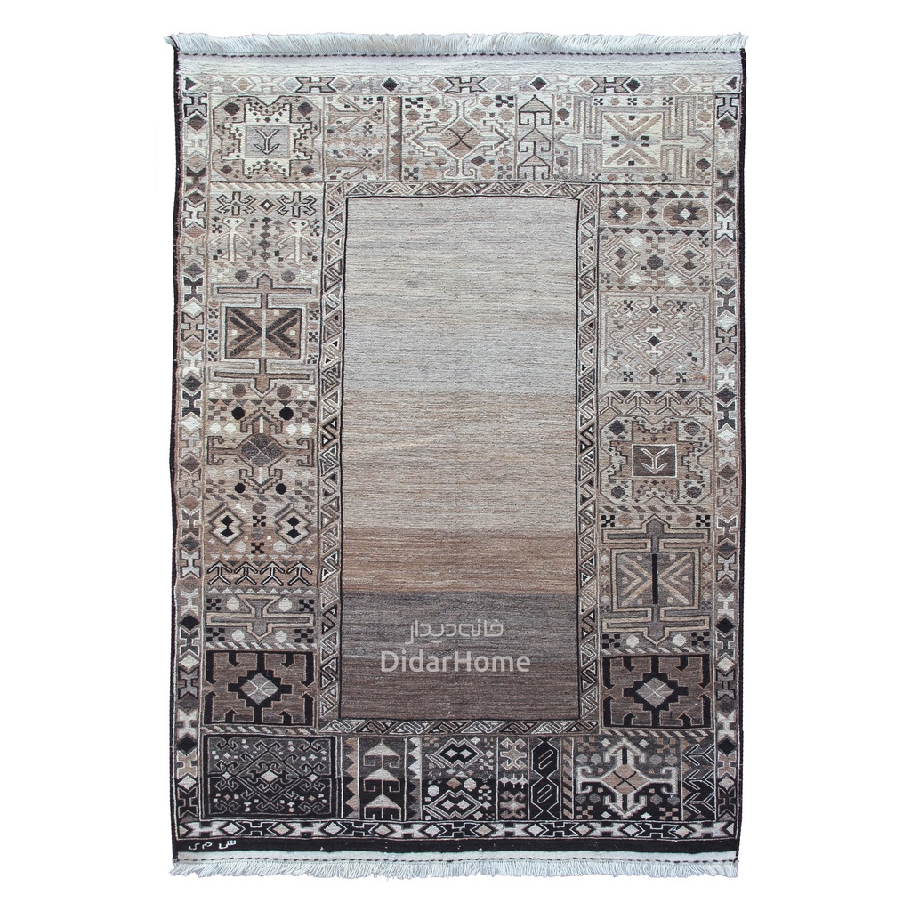 گلیم دستباف قشقایی طرح کفساده ذرع و نیم