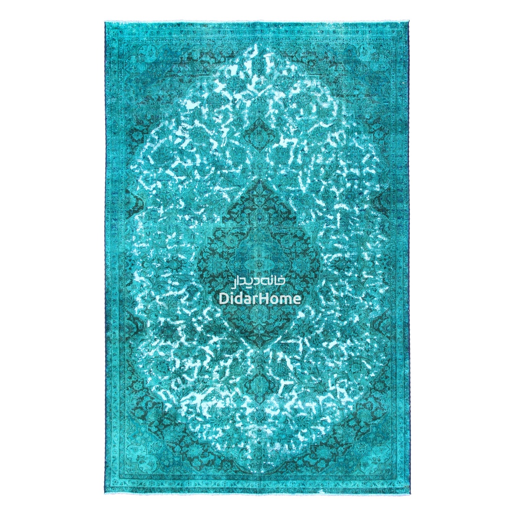 فرش دستباف مدرن کاشان طرح ترنجی نه متری