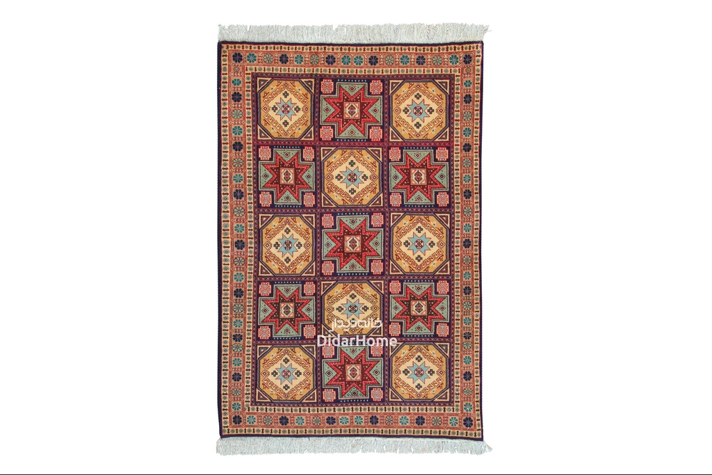 فرش دستباف تبریز جفت طرح خشتی ذرع و نیم