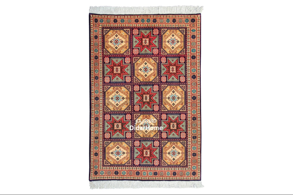 فرش دستباف تبریز جفت طرح خشتی ذرع و نیم