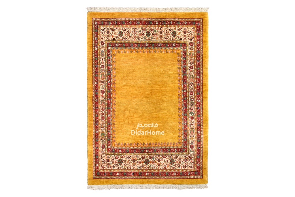 فرش دستباف قشقایی طرح کفساده چهار متری