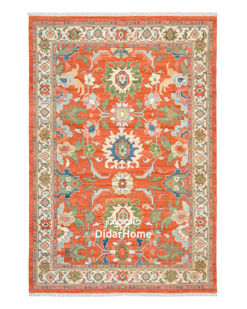 فرش دستباف هریس طرح افشان شش متری