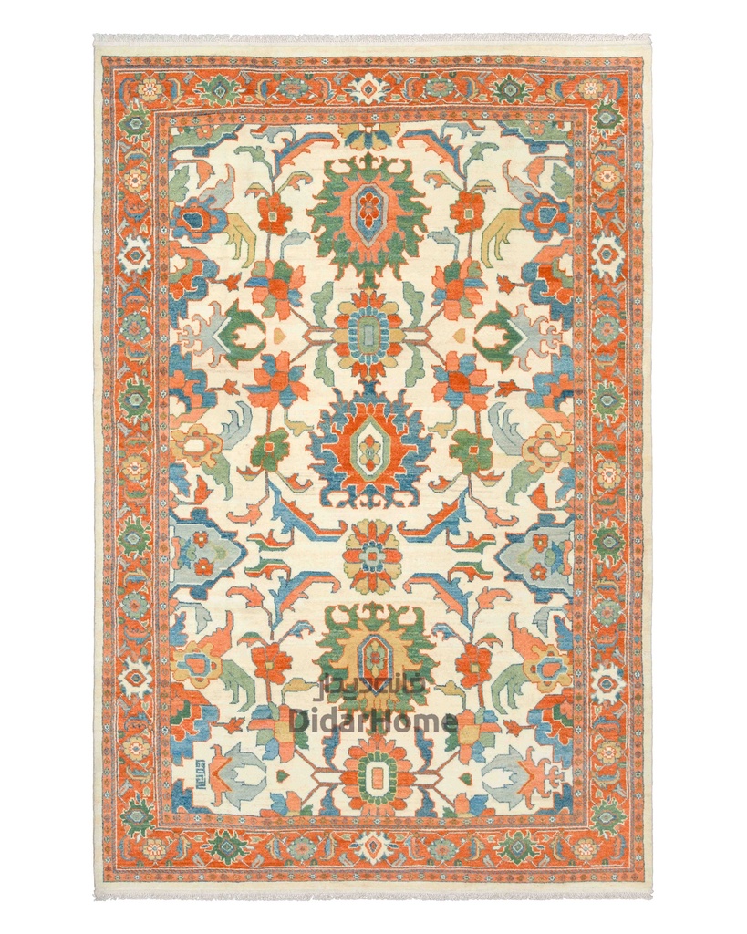 فرش دستباف هریس طرح افشان شش متری