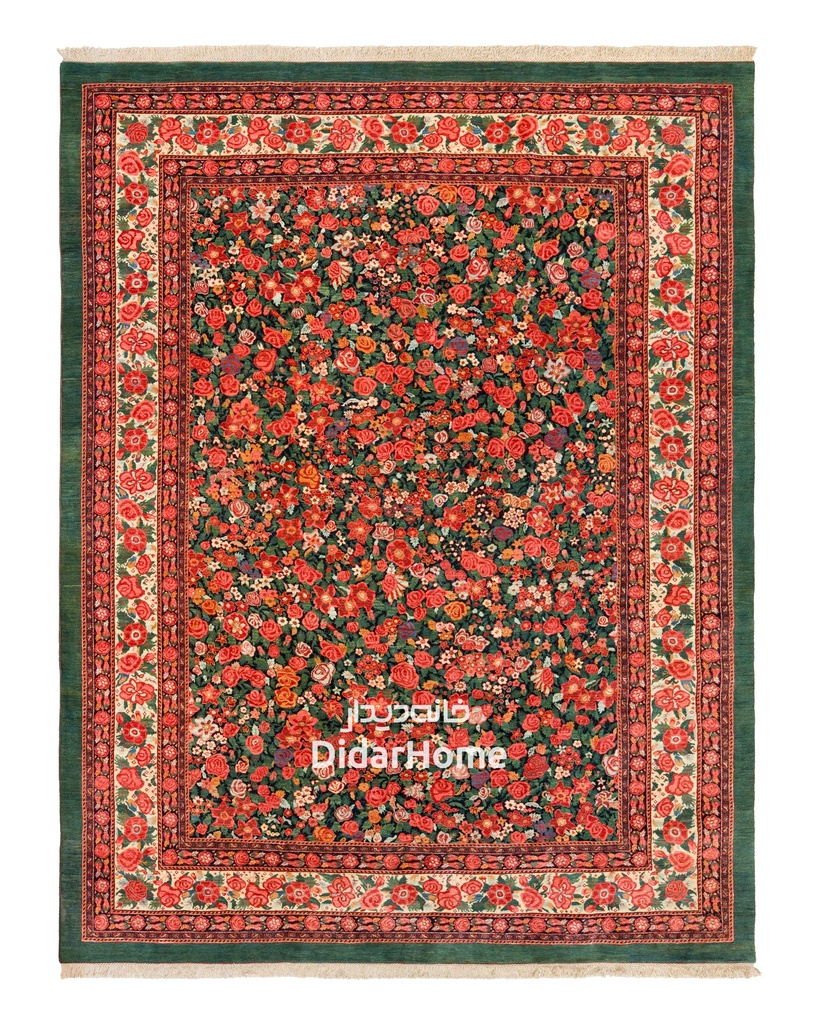 فرش دستباف بیجار طرح هزارگل ۱۲/۰۷ متری