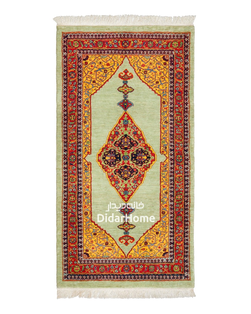 فرش دستباف بیجار گروس طرح ترنجی ذرع و نیم