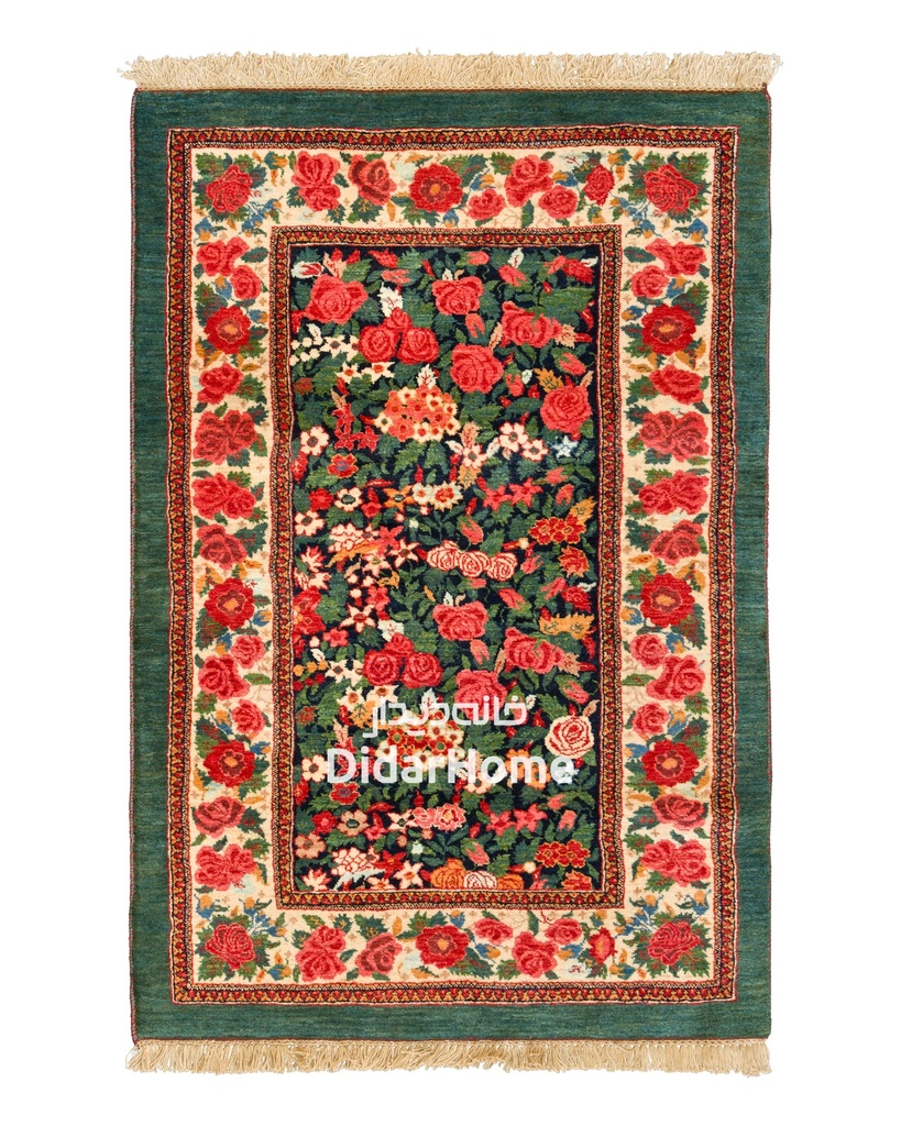 فرش دستباف بیجار طرح هزارگل ذرع و نیم