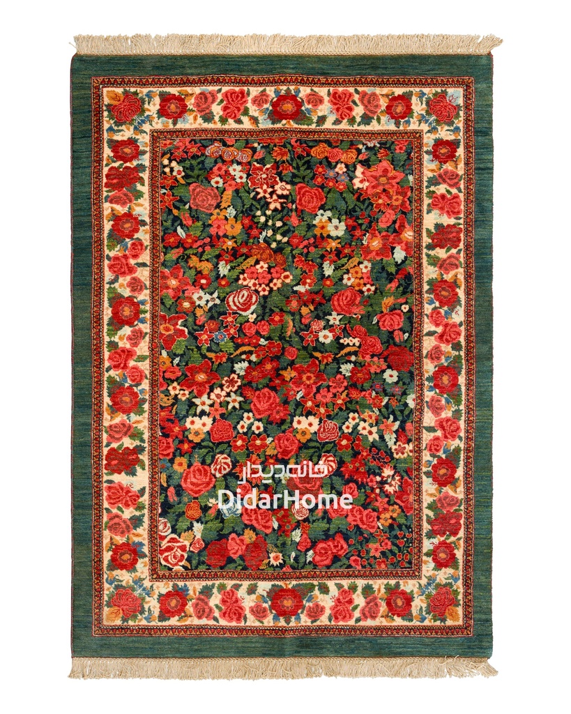 فرش دستباف بیجار طرح هزارگل ذرع و نیم