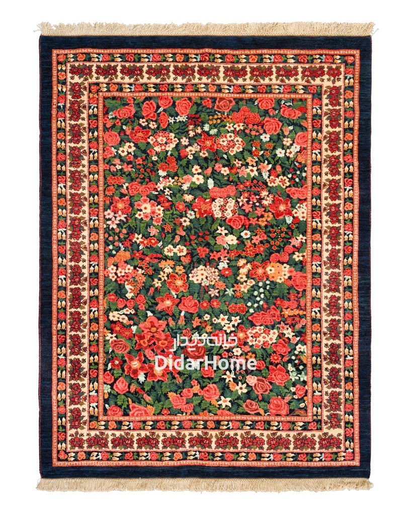 فرش دستباف بیجار طرح هزارگل ۳/۴۶ متری