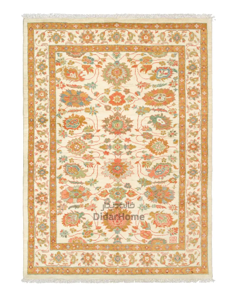 فرش دستباف سلطان آباد طرح افشان ۳/۸۹ متری (زیگلر محل)