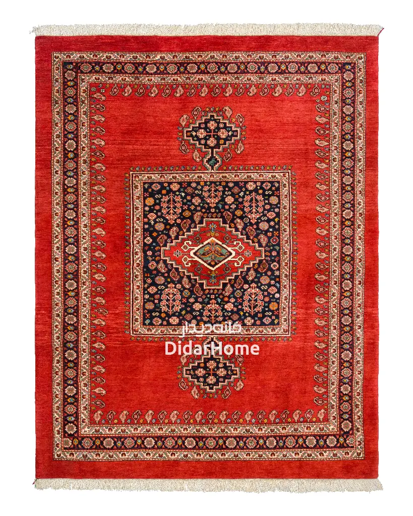 فرش دستباف قشقایی طرح ترنجی ۳/۳۸ متری