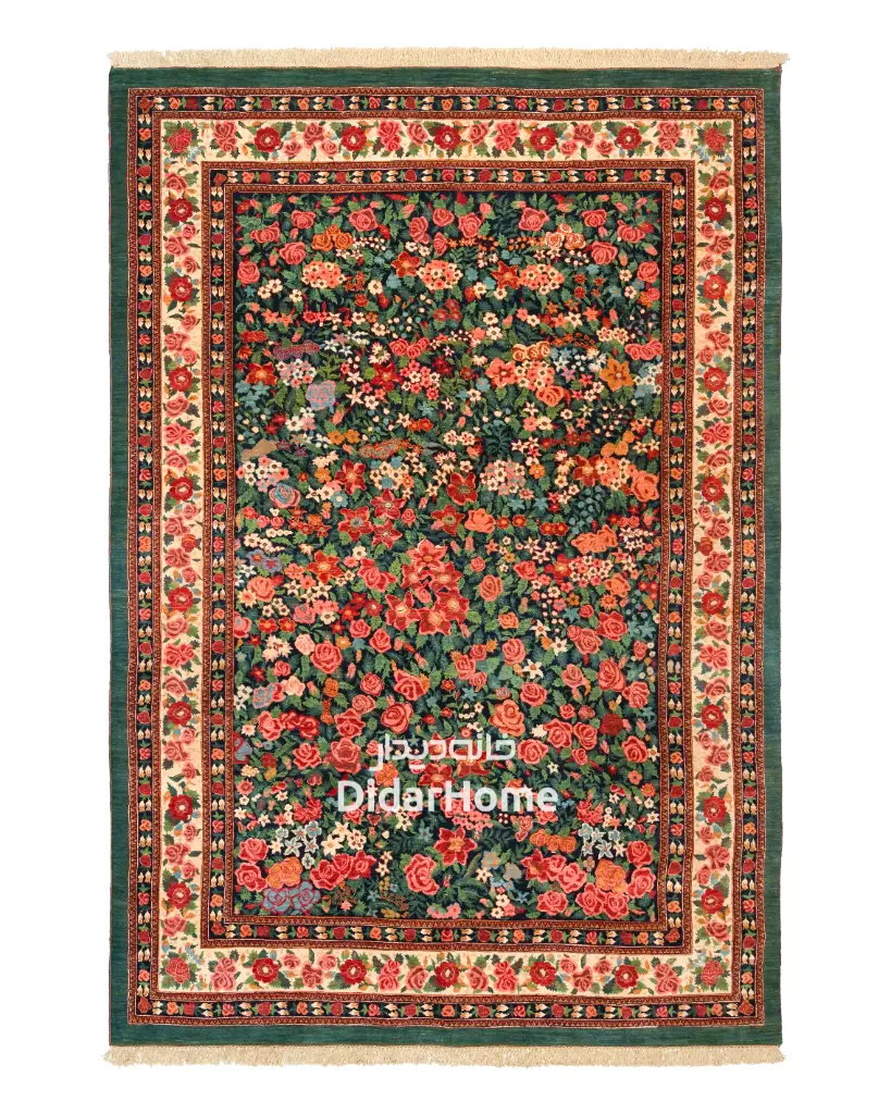 فرش دستباف بیجار طرح هزارگل ۶/۶۲ متری