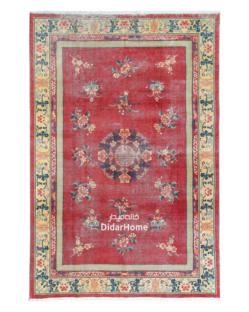 فرش دستباف مدرن چین طرح ترنجی ۵/۷۳ متری