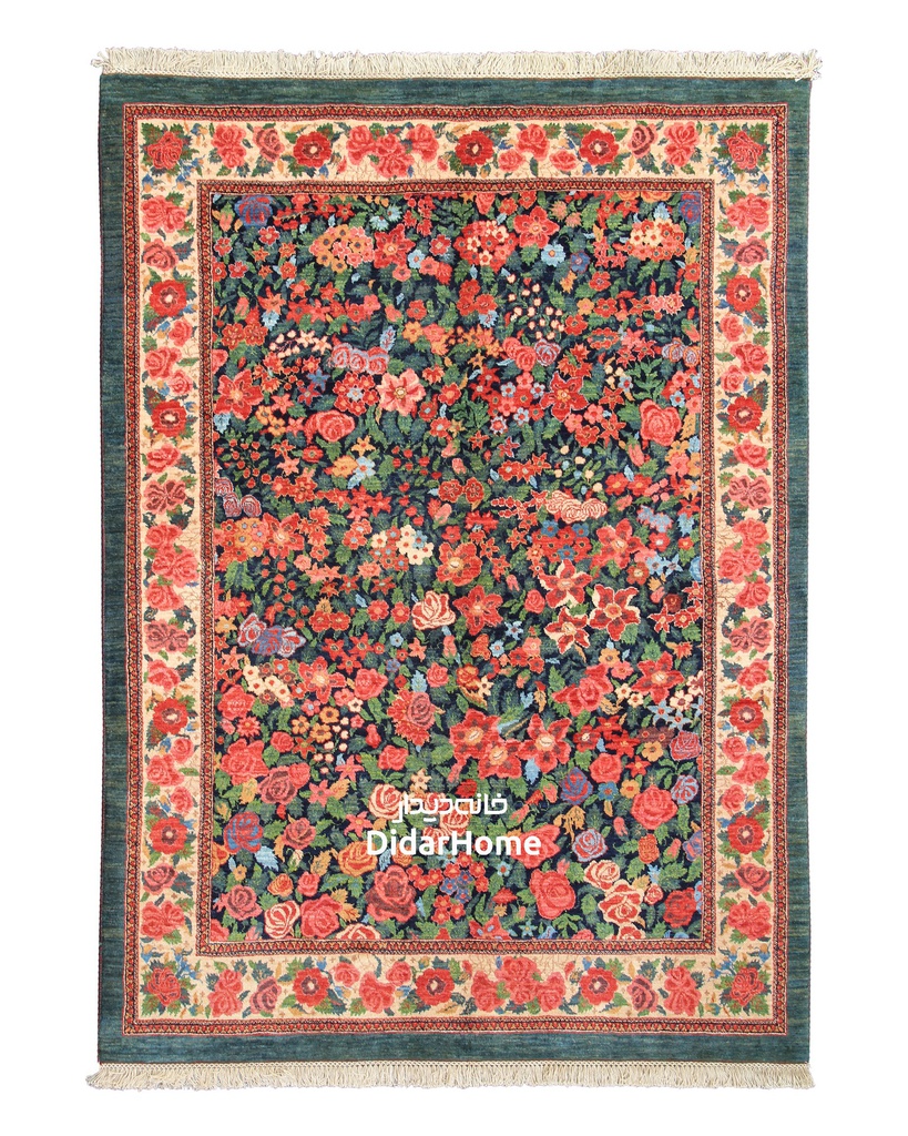 فرش دستباف بیجار طرح هزارگل سه متری