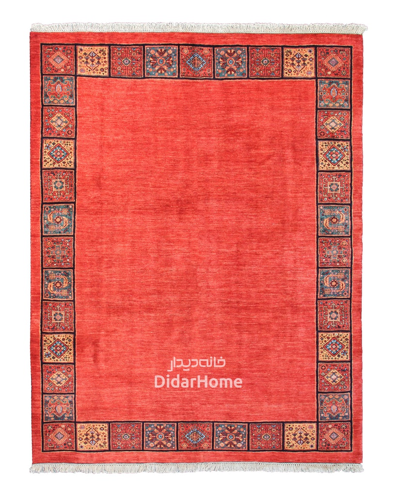 فرش دستباف قشقایی طرح کفساده چهار متری