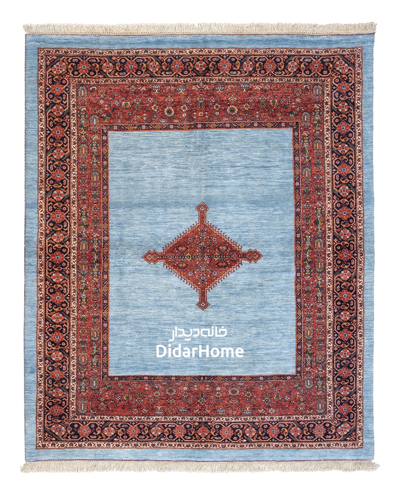 فرش دستباف قشقایی طرح ترنجی چهار متری