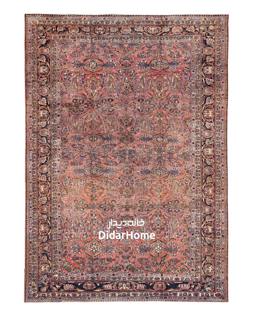 فرش دستباف آنتیک لیلیان طرح افشان شانزده متری