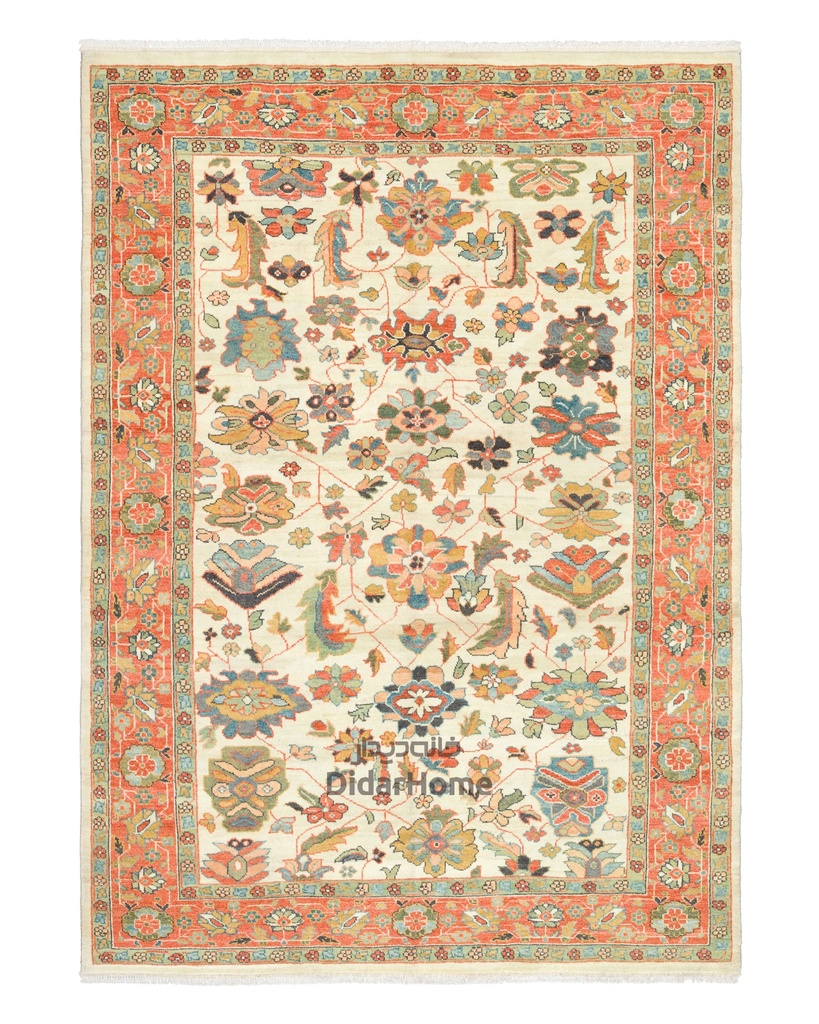 فرش دستباف سلطان آباد طرح افشان شش متری