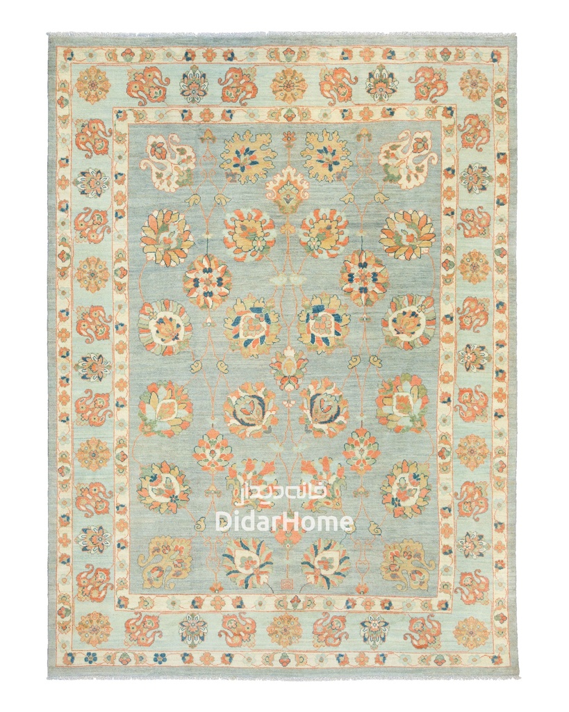 فرش دستباف سلطان آباد طرح افشان نه متری (زیگلر محل)