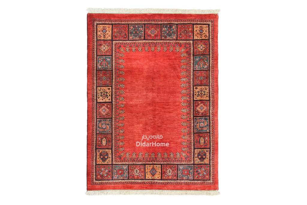 فرش دستباف قشقایی طرح کفساده سه متری