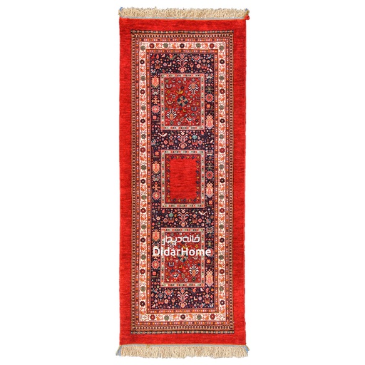 [14015315] کناره دستباف قشقایی طرح خشتی