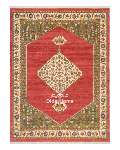 [11045264] فرش دستباف قشقایی طرح ترنجی چهار متری