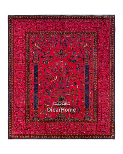 [16029595] فرش دستباف آنتیک کاشان طرح محرابی ۲/۵۰ متری