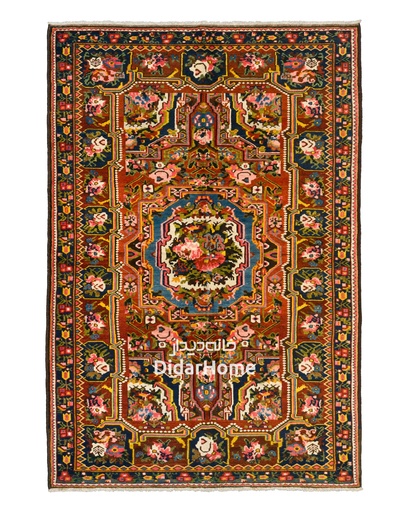 [81041329] فرش دستباف آنتیک بختیاری طرح ترنجی ۴/۱۱ متری