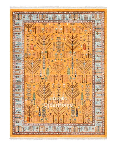 [32066142] فرش دستباف قشقایی طرح درخت زندگی شش متری