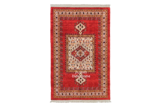 [11049002] فرش دستباف قشقایی طرح ترنجی چهار متری