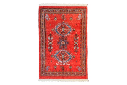 [11034096] فرش دستباف قشقایی طرح ترنجی سه متری