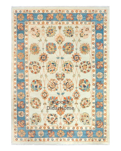 [62091814] فرش دستباف سلطان آباد طرح افشان نه متری (زیگلر محل)